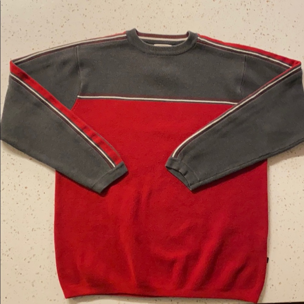 Men’s Arizona Jean Co Red/Gray Sweater - Medium